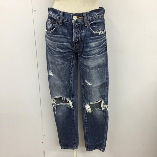 マウジー MOUSSY パンツ デニム、ジーンズ 0108AC11-5660 テーパードダメージデニムパンツ スリムパンツ デニムパンツ 無地 インディゴ / インディゴ /  レディース USED 古着 中古 10110104