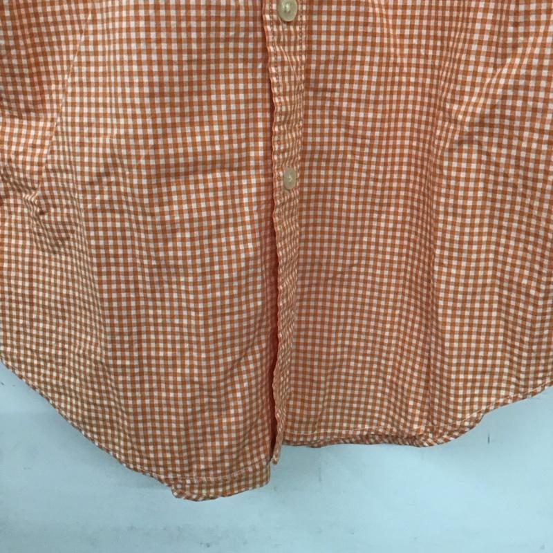 ラルフローレン RALPHLAUREN シャツ、ブラウス 半袖 160cm チェック 白 / ホワイト / X 橙 / オレンジ /  ボーイズ USED 古着 中古 10139921