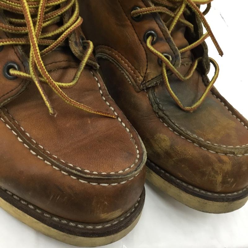 レッドウィング RED WING ブーツ ショートブーツ 875 9.5D ワークブーツ US：9.5 ロゴ、文字 茶 / ブラウン /  メンズ USED 古着 中古 10106004