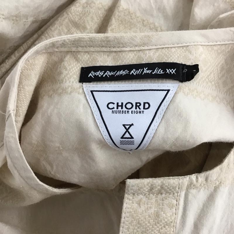 コードナンバーエイト CHORD NUMBER EIGHT シャツ、ブラウス 長袖 長袖シャツ ノーカラーシャツ ヘンリーネックシャツ L 総柄 ベージュ / ベージュ /  メンズ USED 古着 中古 10125313