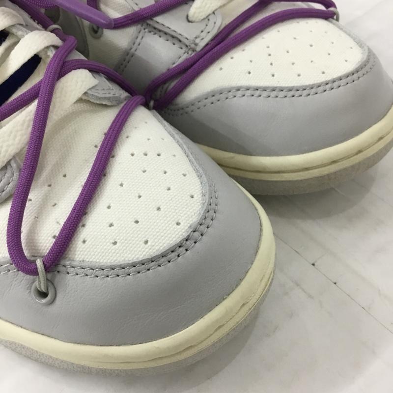 ナイキ NIKE スニーカー スニーカー DM1602-107 DUNK LOW OFF-WHITE 26cm 箱有 26.0cm ロゴ、文字 白 / ホワイト / X 灰 / グレー / X 紫 / パープル /  メンズ USED 古着 中古 10109884