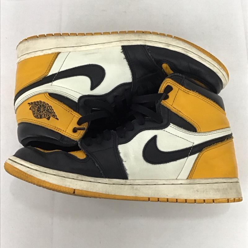ナイキ NIKE スニーカー スニーカー 555088-711 AIR JORDAN 1 RETRO HIGH OG 27.5cm 箱有 27.5cm ロゴ、文字 黒 / ブラック / X 黄 / イエロー / X 白 / ホワイト /  メンズ USED 古着 中古 10135136