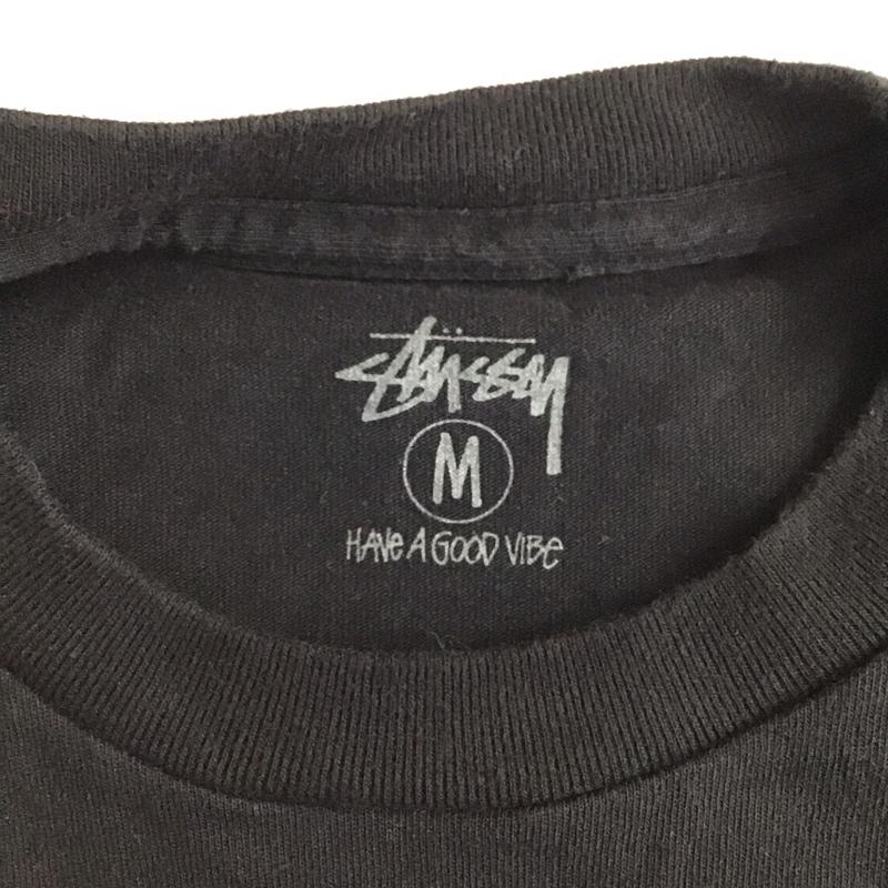 ステューシー STUSSY カットソー 長袖 長袖カットソー クルーネックカットソー ロングスリーブカットソー プリントTシャツ M プリント 黒 / ブラック /  メンズ USED 古着 中古 10119958