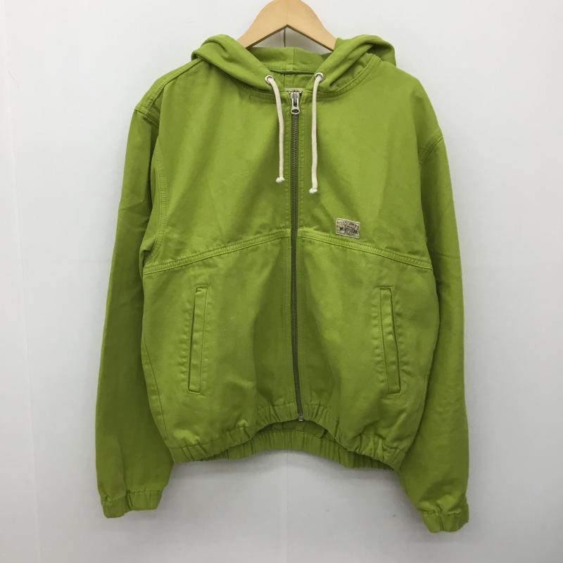 ステューシー STUSSY ジャケット、上着 ジャンパー、ブルゾン Work Jacket Unlined Canvas M ロゴ、文字 黄緑 / イエローグリーン /  メンズ USED 古着 中古 10137895