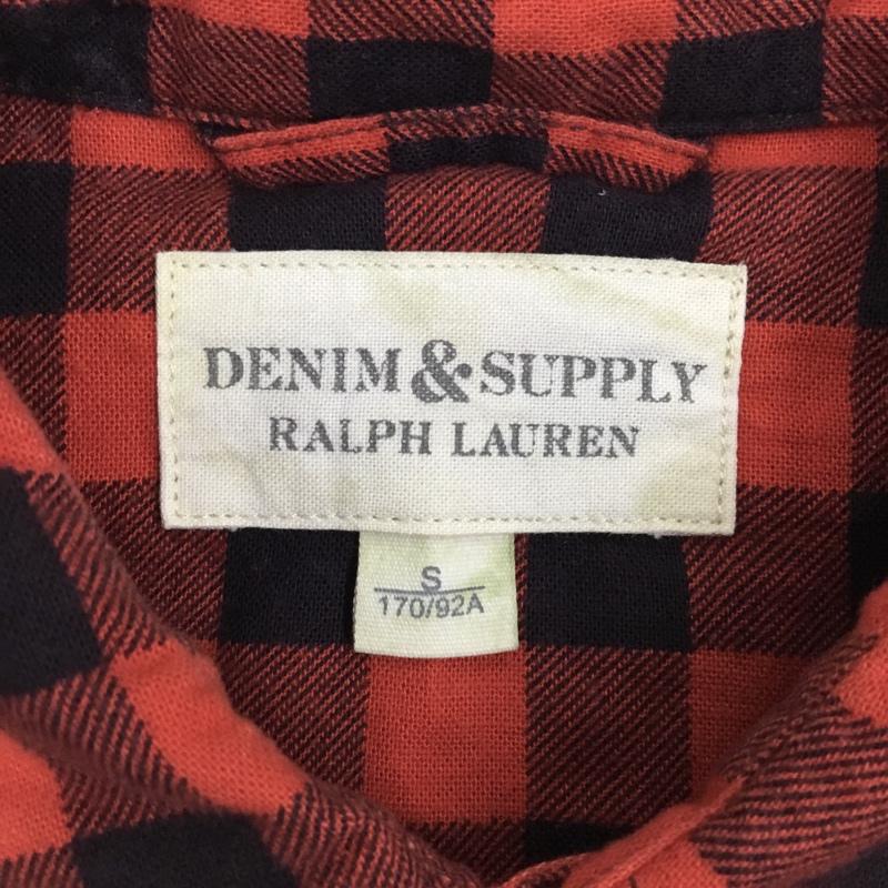 デニムアンドサプライラルフローレン DENIM & SUPPLYRALPHLAUREN シャツ、ブラウス 長袖 ワークシャツ コットン S チェック 黒 / ブラック / X 赤 / レッド /  メンズ USED 古着 中古 10109264