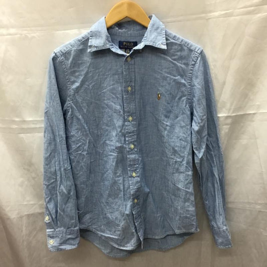 ポロラルフローレン POLO RALPH LAUREN シャツ、ブラウス 長袖 ボタンダウンシャツ L 無地 水色 / ライトブルー /  メンズ USED 古着 中古 10110632