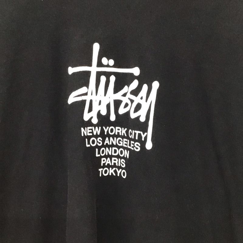 ステューシー STUSSY Tシャツ 半袖 半袖カットソー プリントTシャツ クルーネックカットソー L ロゴ、文字 ダークグレー / ダークグレー /  メンズ USED 古着 中古 10151009