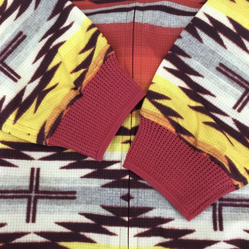 ヒステリックグラマー HYSTERIC GLAMOUR ジャケット、上着 ジャンパー、ブルゾン 02191AB13 NATIVE PATTERN ナイロンジャケット L ネイティブ柄 赤 / レッド / X 黄 / イエロー /  メンズ USED 古着 中古 10133488