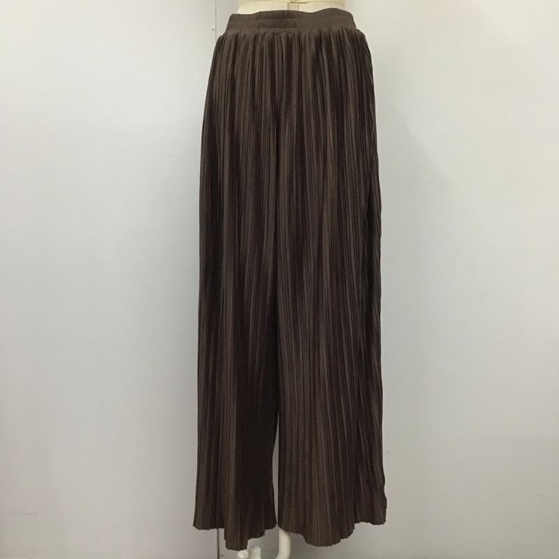 フリークスストア FREAK S STORE ボトムス ボトムス プリーツパンツ L 無地 茶 / ブラウン /  レディース USED 古着 中古 10110328