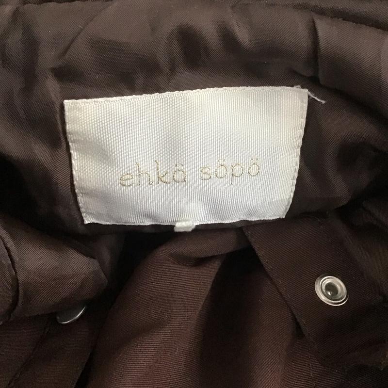 エヘカソポ ehka sopo コート コート一般 1302781 中綿 ロングコート フード付き FREE 無地 ダークブラウン / ダークブラウン /  レディース USED 古着 中古 10107562