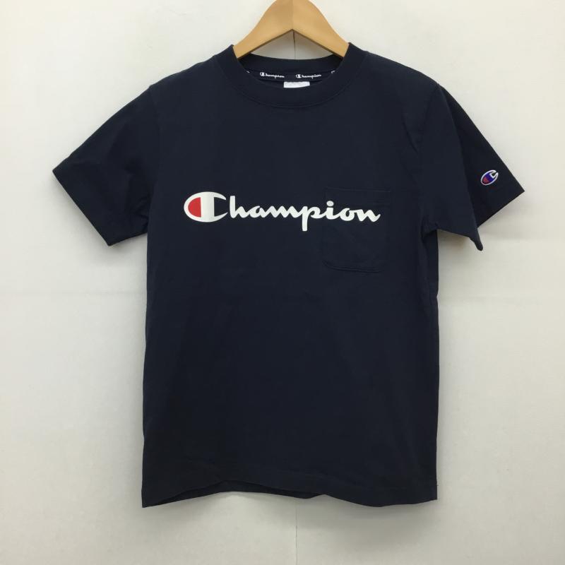 チャンピオン Champion Tシャツ 半袖 C8-M30B XS ロゴ、文字 紺 / ネイビー /  レディース USED 古着 中古 10141336