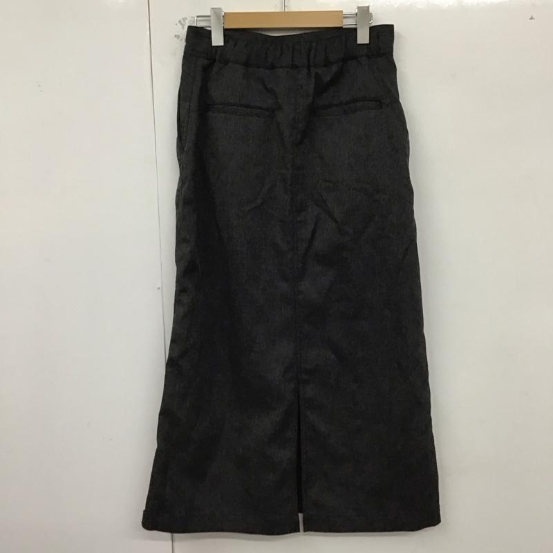 ニコアンド niko and... スカート ひざ丈スカート L 無地 チャコールグレー / チャコールグレー /  レディース USED 古着 中古 10129611
