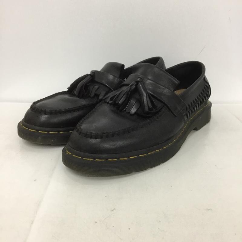 ドクターマーチン Dr.Martens ローファー ローファー タッセル サイドメッシュ ウーブン UK8 US：9 無地 黒 / ブラック /  メンズ USED 古着 中古 10133090