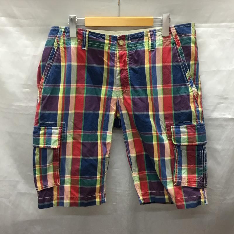 トミーヒルフィガー TOMMY HILFIGER パンツ ショートパンツ カーゴパンツ 34 チェック マルチカラー / マルチカラー /  メンズ USED 古着 中古 10118931