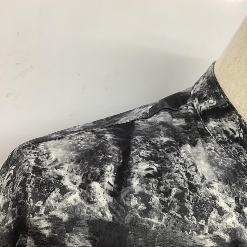 ハレ HARE シャツ、ブラウス 長袖 ha020048tr 長袖シャツ 柄シャツ ノーカラーシャツ プリントシャツ M 総柄 白 / ホワイト / X 黒 / ブラック /  メンズ USED 古着 中古 10106739