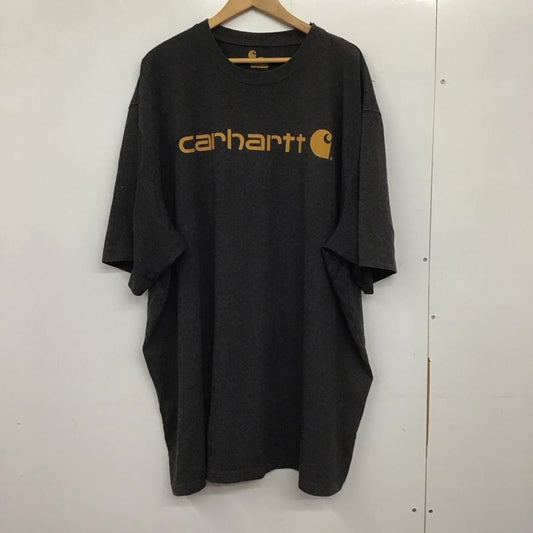 カーハート Carhartt Tシャツ 半袖 半袖カットソー プリントTシャツ クルーネックカットソー ロゴ、文字 灰 / グレー /  メンズ USED 古着 中古 10137665