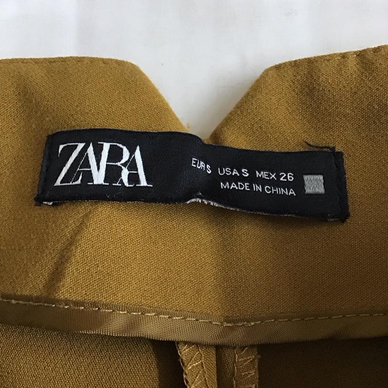 ザラ ZARA パンツ スラックス 7901 432 305 ハイウエスト テーパードパンツ S 無地 マスタード / マスタード /  レディース USED 古着 中古 10118472