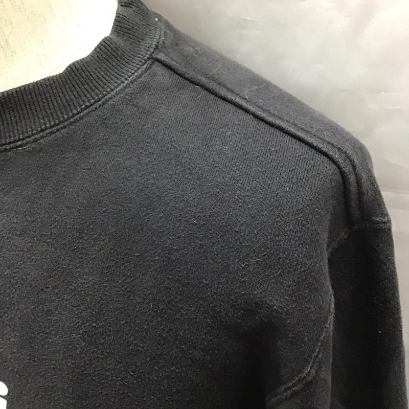 チャンピオン Champion トレーナー 長袖 C3-Q002 クルーネック スウェット XL ロゴ、文字 黒 / ブラック /  メンズ USED 古着 中古 10121196