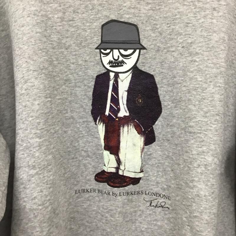 ラッセル RUSSELL トレーナー 長袖 長袖トレーナー スウェット クルーネック プルオーバー thelurkers XL プリント 灰 / グレー /  メンズ USED 古着 中古 10129060