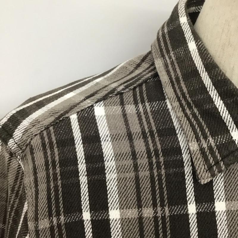 アヴィレックス AVIREX シャツ、ブラウス 長袖 長袖 M チェック 茶 / ブラウン /  メンズ USED 古着 中古 10109308