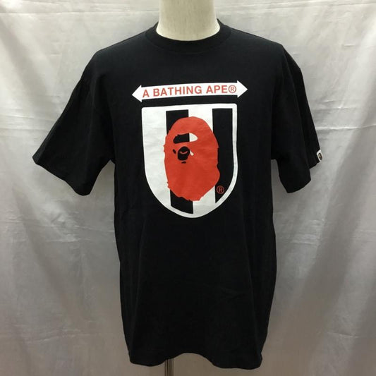 アベイシングエイプ A BATHING APE Tシャツ 半袖 半袖カットソー プリントTシャツ クルーネックカットソー L プリント 黒 / ブラック /  メンズ USED 古着 中古 10116849