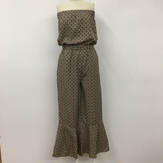 ジュエミ Juemi ワンピース・ドレス・オールインワン ワンピース・ドレス・オールインワン Sanskrit Tube Flare Jumpsuit FREE 総柄 ベージュ / ベージュ / X 紺 / ネイビー /  レディース USED 古着 中古 10108349