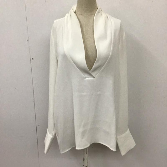 ザラベーシック ZARA BASIC シャツ、ブラウス 長袖 プルオーバー Vネック M 無地 白 / ホワイト /  レディース USED 古着 中古 10113462