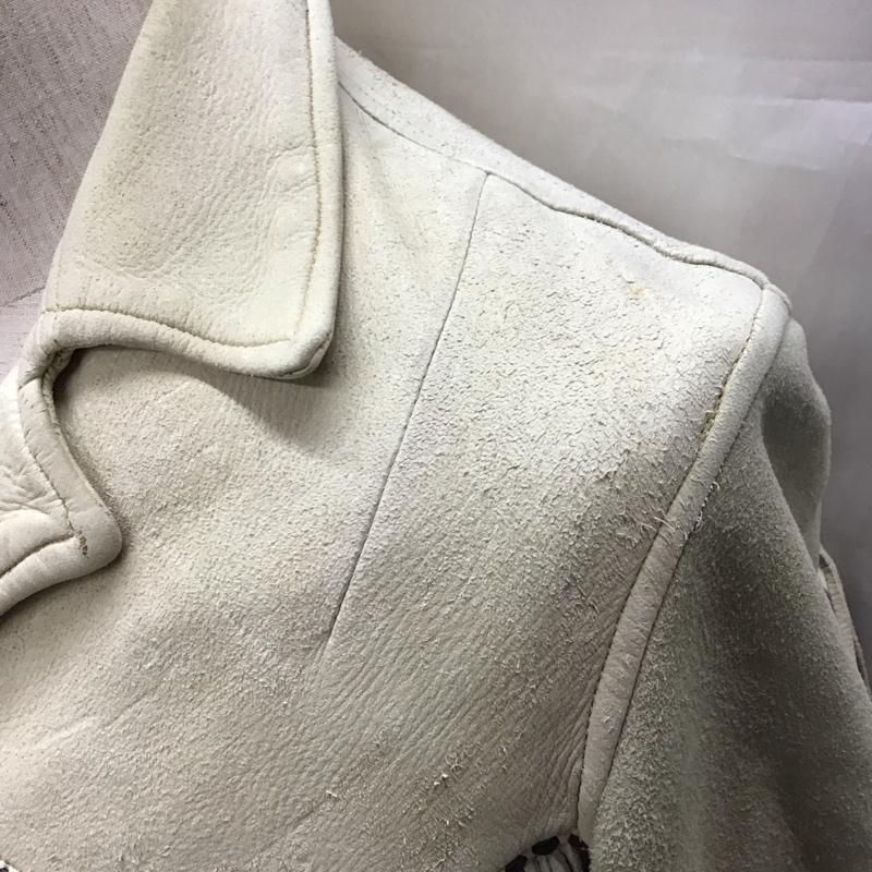 エルクレザー HAYS LEATHERS ジャケット、上着 ジャケット、ブレザー レザージャケット カジュアルジャケット 前ボタン 無地 灰 / グレー /  メンズ USED 古着 中古 10111323