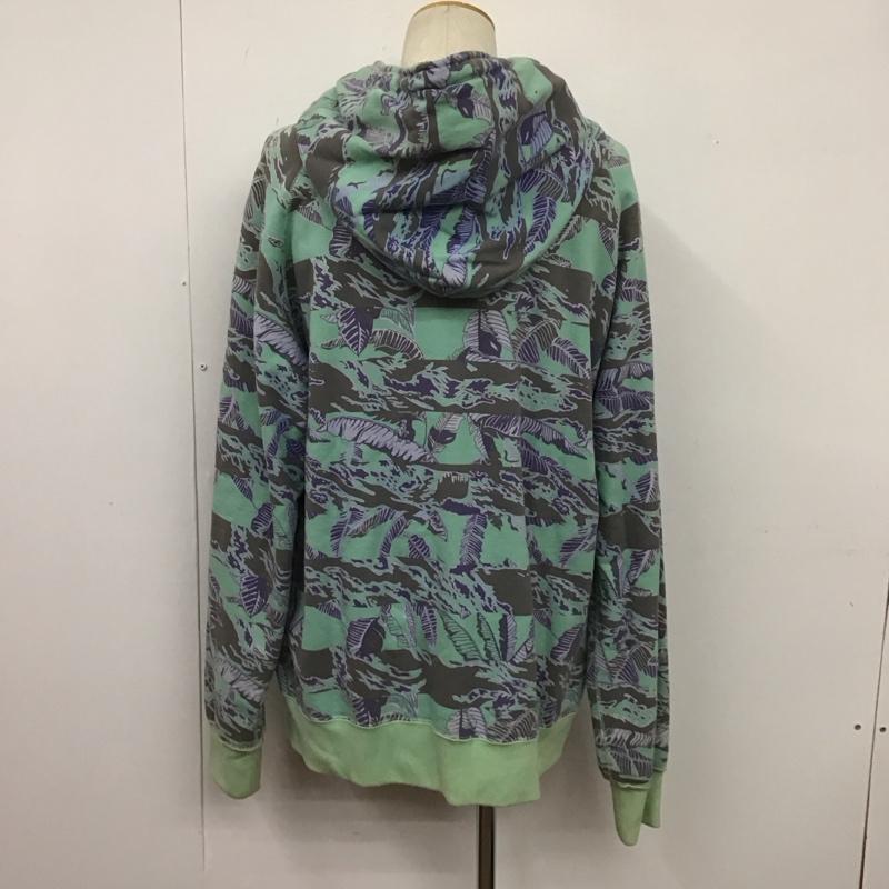 アベイシングエイプ A BATHING APE パーカー 長袖 1910-115-013 リバーシブル フルジップ リーフ XXL 総柄 マルチカラー / マルチカラー /  メンズ USED 古着 中古 10107428