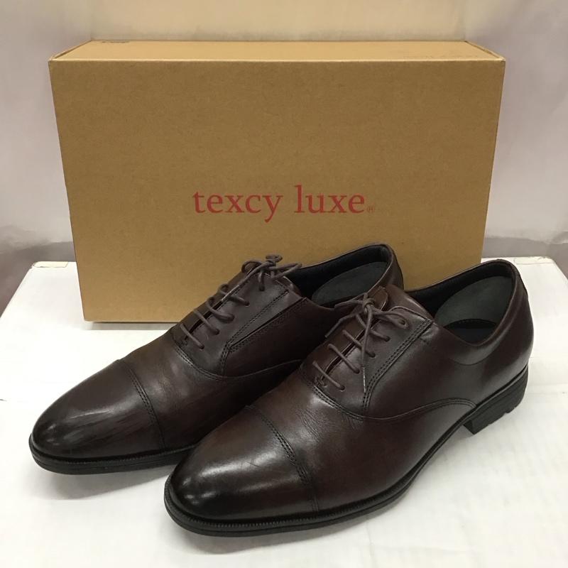 アシックス ASICS 革靴 革靴 TU-7041 texcy lux ストレートチップ 箱有 26.5cm 26.5cm 無地 ダークブラウン / ダークブラウン /  メンズ USED 古着 中古 10111729