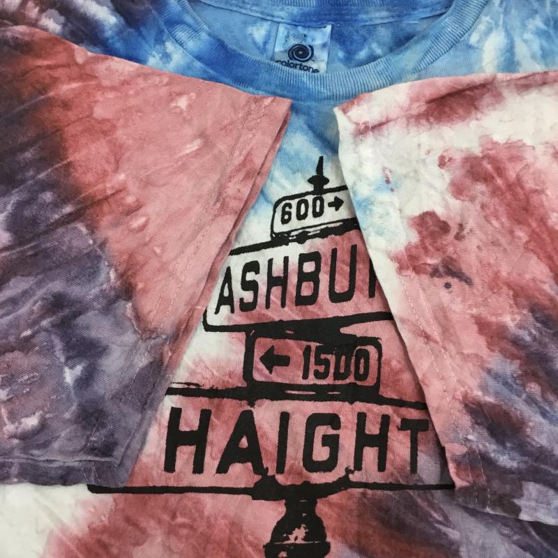 ＵＳフルギ US古着 Tシャツ 半袖 タイダイ染め XL 総柄 水色 / ライトブルー / X 白 / ホワイト / X 青 / ブルー / X 赤 / レッド /  メンズ USED 古着 中古 10133841