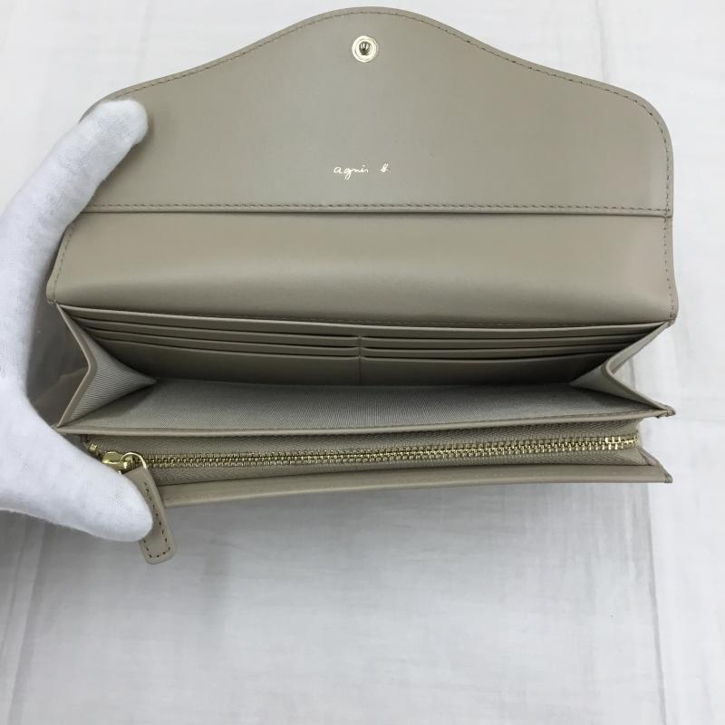 アニエス・ベー agnes b. 財布 長財布 ロゴ、文字 ベージュ / ベージュ /  レディース USED 古着 中古 10141529