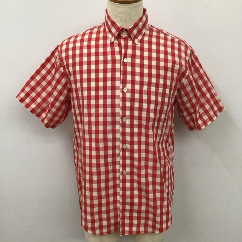 クリームソーダ CREAMSODA シャツ、ブラウス 半袖 ボタンダウン 胸ポケット チェック 白 / ホワイト / X 赤 / レッド /  メンズ USED 古着 中古 10113080
