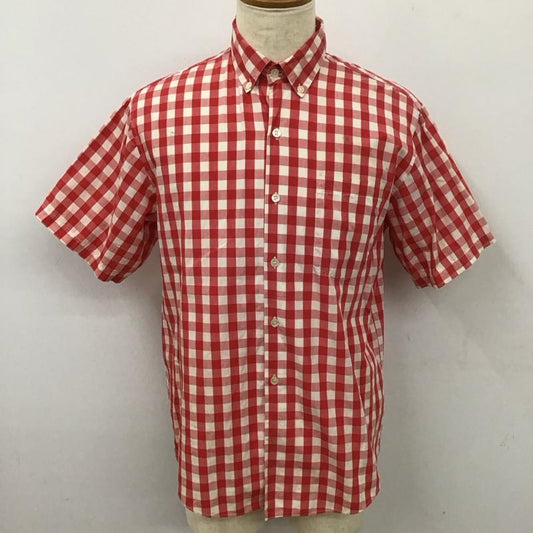 クリームソーダ CREAMSODA シャツ、ブラウス 半袖 ボタンダウン 胸ポケット チェック 白 / ホワイト / X 赤 / レッド /  メンズ USED 古着 中古 10113080
