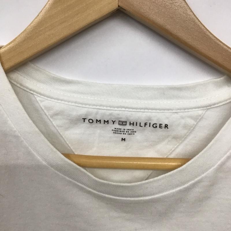 トミーヒルフィガー TOMMY HILFIGER Tシャツ 半袖 半袖カットソー プリントTシャツ クルーネックカットソー M ロゴ、文字 白 / ホワイト /  メンズ USED 古着 中古 10130890