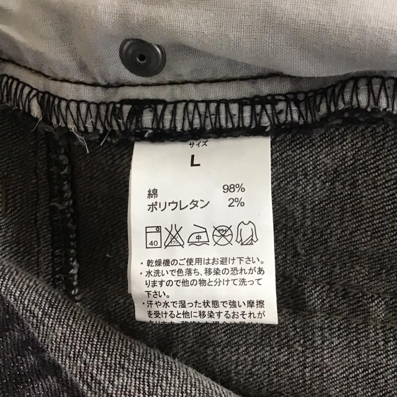 ロエン ROEN パンツ デニム、ジーンズ デニムパンツ ダメージ加工ジーンズ ワイドパンツ ストレートパンツ ワークパンツ L ダメージ加工 黒 / ブラック /  メンズ USED 古着 中古 10107777