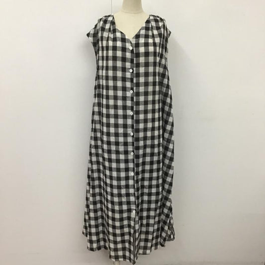 アビトーキョー ABITOKYO ワンピース ロングスカート A01B2132TA ウエストマーク タックロングワンピース タグ付き FREE チェック 白 / ホワイト / X 黒 / ブラック /  レディース USED 古着 中古 10107173