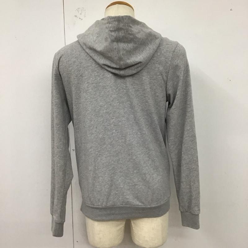 アディダスネオレーベル adidas NEO Label パーカー 長袖 ジップアップ スウェット L ロゴ、文字 灰 / グレー /  メンズ USED 古着 中古 10123286