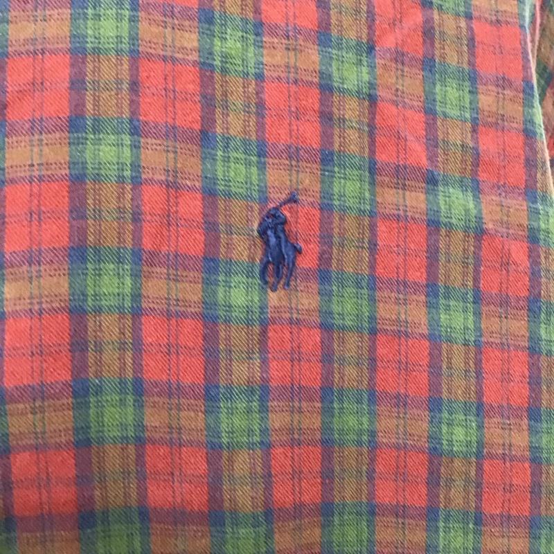 ラルフローレン RALPHLAUREN シャツ、ブラウス 長袖 ボタンダウン コットン チェック L ワンポイント マルチカラー / マルチカラー /  メンズ USED 古着 中古 10114955