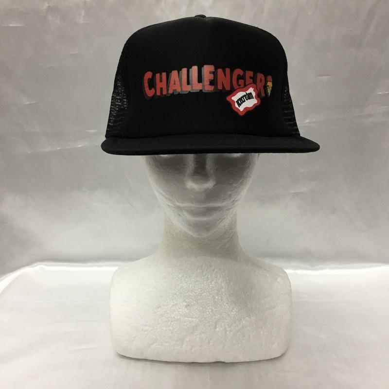チャレンジャー CHALLENGER 帽子 キャップ ICE CREAM メッシュキャップ ロゴ、文字 黒 / ブラック /  メンズ USED 古着 中古 10109195