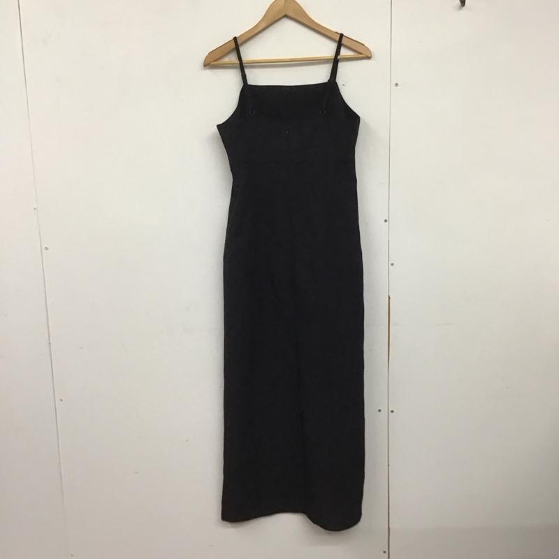 ヘザー Heather ワンピース ロングスカート HE070049CF 華奢キャミIラインワンピース 前スリット FREE 無地 黒 / ブラック /  レディース USED 古着 中古 10142273