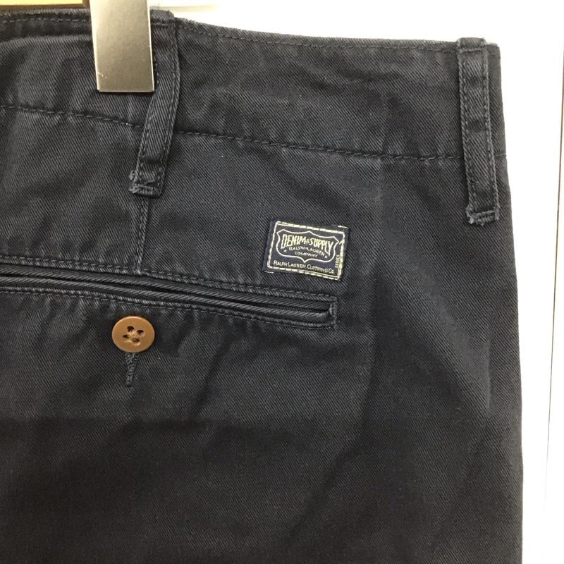 デニム アンド サプライ DENIM & SUPPLY パンツ ショートパンツ ハーフパンツ ショートパンツ カジュアルパンツ 34 無地 紺 / ネイビー /  メンズ USED 古着 中古 10142638