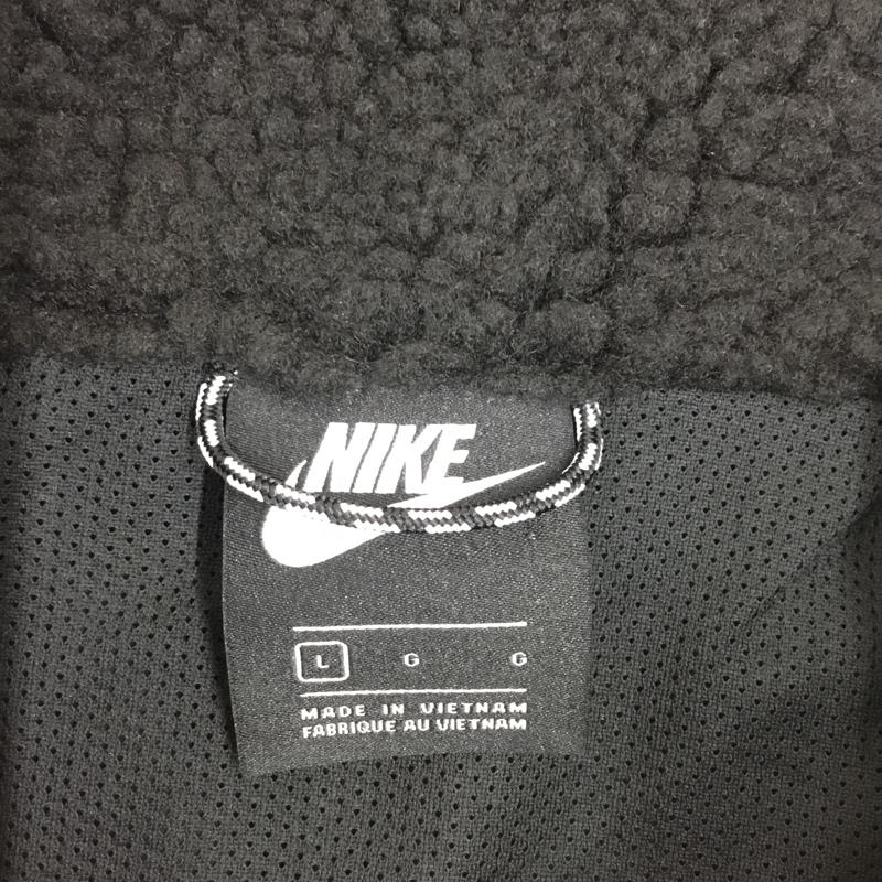 ナイキ NIKE ベスト ベスト CD3143-045 AS M NSW HE VEST WINTER OFF NOIR ボア フリース L ロゴ、文字 黒 / ブラック / X ダークグレー / ダークグレー /  メンズ USED 古着 中古 10121020