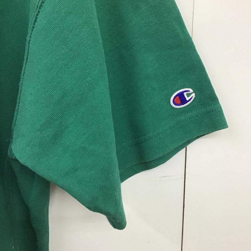 チャンピオン Champion Tシャツ 半袖 半袖カットソー プリントTシャツ クルーネックカットソー L ロゴ、文字 緑 / グリーン /  メンズ USED 古着 中古 10149194
