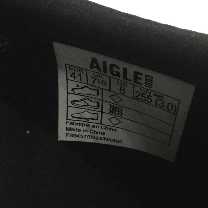 エーグル AIGLE カジュアルシューズ カジュアルシューズ ラバークロッグ ZZHNA86 レインシューズ 41 ロゴ、文字 黒 / ブラック /  メンズ USED 古着 中古 10142723