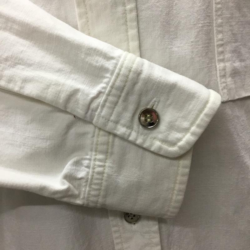 ジェラード JELADO シャツ、ブラウス 長袖 L 無地 白 / ホワイト /  メンズ USED 古着 中古 10114796