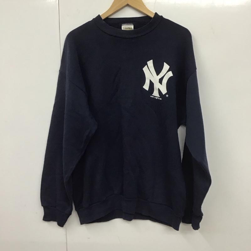 古着 USED トレーナー 長袖 L ロゴ、文字 X プリント 紺 / ネイビー /  メンズ USED 古着 中古 10131069