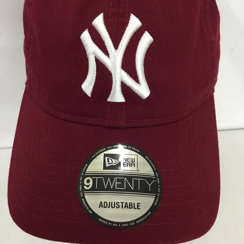 ニューエラ NEW ERA 帽子 キャップ NY ニューヨークヤンキース 9TWENTY ロゴ、文字 えんじ / ワインレッド /  メンズ USED 古着 中古 10130031