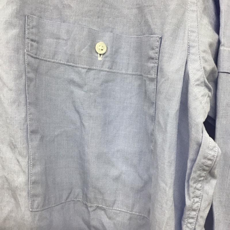 パパス PAPAS シャツ、ブラウス 長袖 長袖シャツ 無地シャツ カラーシャツ M 無地 水色 / ライトブルー /  メンズ USED 古着 中古 10141026