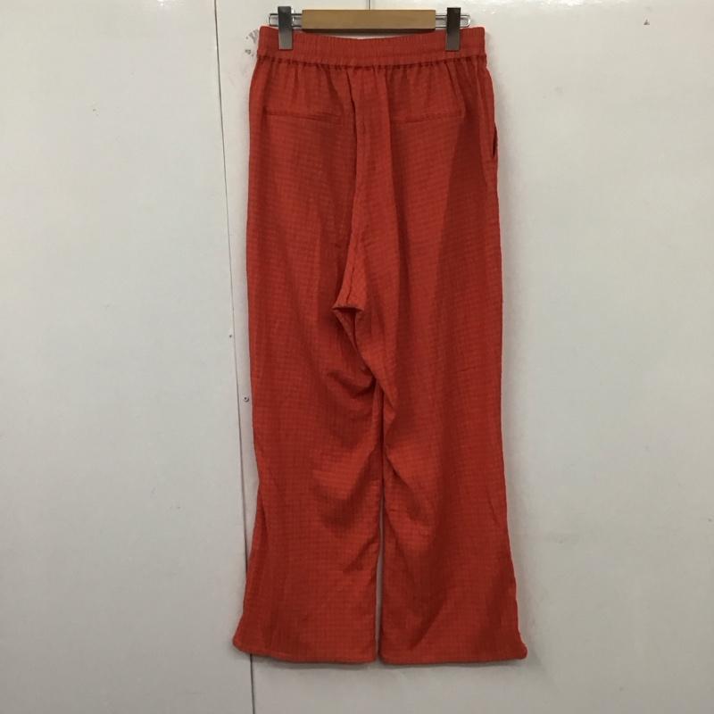 ニコアンド niko and... ボトムス ボトムス 282346 クシュクシュDRYイージーパンツ L チェック 橙 / オレンジ /  レディース USED 古着 中古 10129134